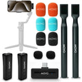Movo Wireless Mini C Duo Mic for USB-C with Handle