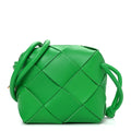 Lambskin Maxi Intrecciato Mini Cassette Camera Bag Parakeet