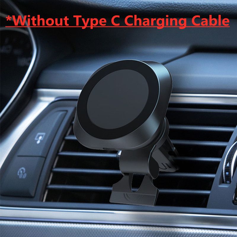 30W QI Magnetic Car Wireless Charger for macsafe iPhone 14 13 12 pro max mini Air Vent Car Phone Holder Stand Fast Car Charging  - No Cable