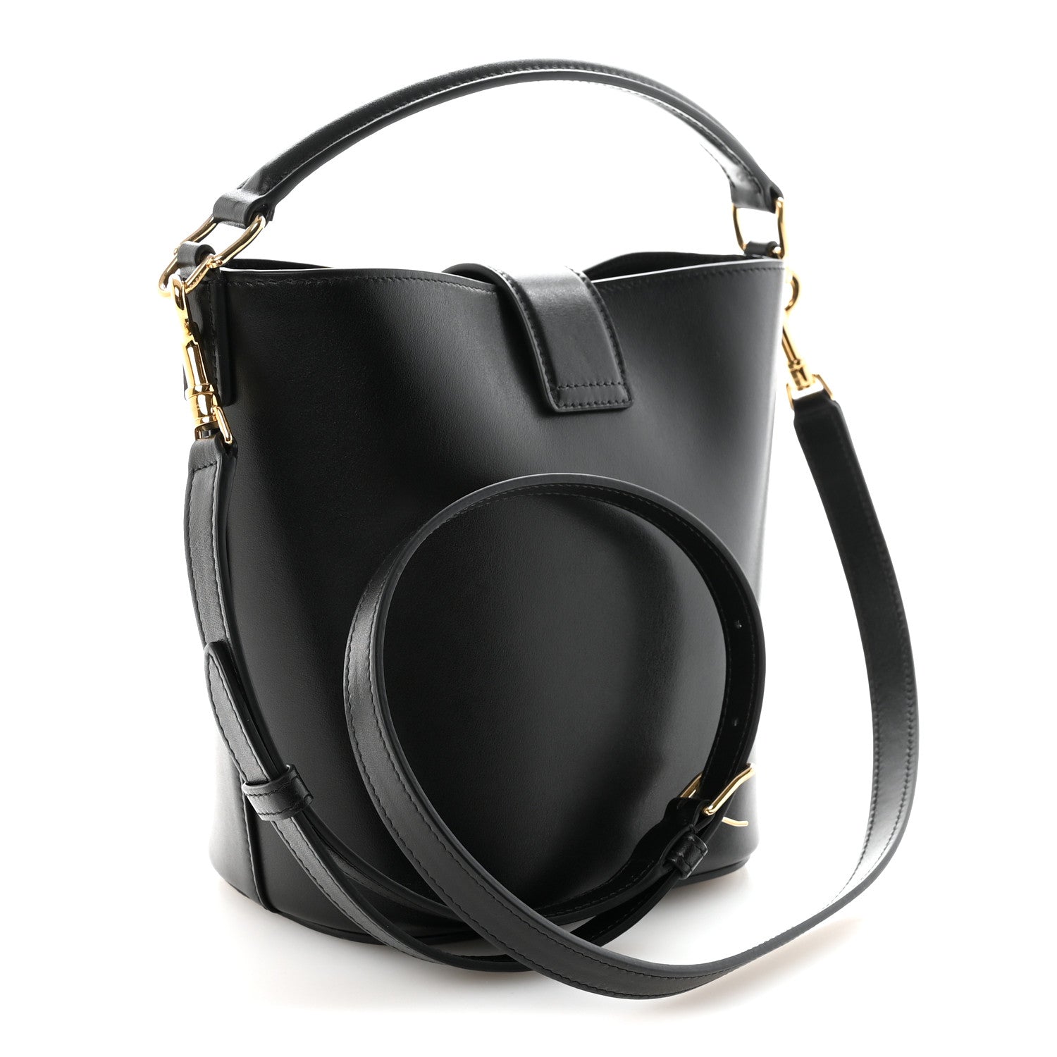 Smooth Calfskin Triomphe Small Louise Bag Black