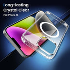 Entronix [Magnetic] Case Compatible with iPhone 14 - [Hard Back] Thick Clear