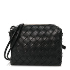 Nappa Intrecciato Mini Loop Camera Bag Black