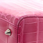 Alligator Medium Lady Dior Pink