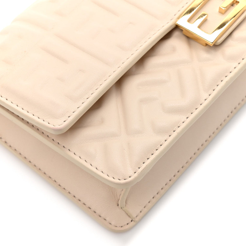 Nappa Matisse FF Embossed Wallet On Chain Baguette Camelia