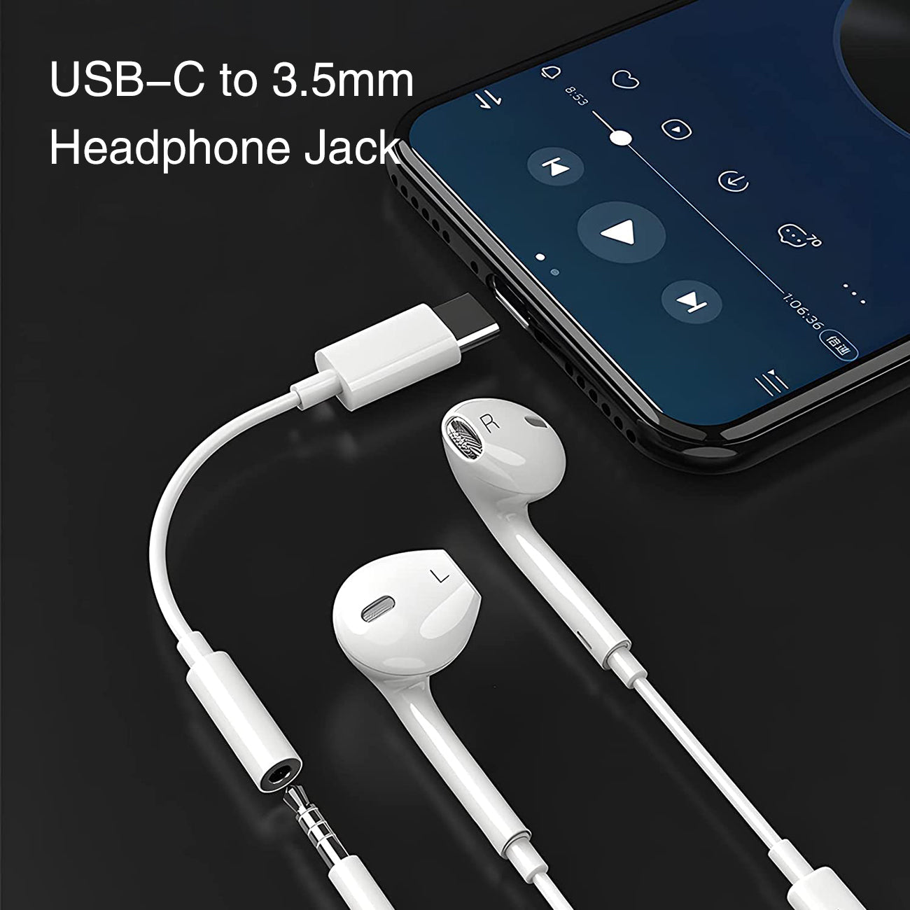 Type-C To 3.5Mm Headphone Jack Adapter