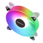 12 RGB Case Fan; 120mm Full Body RGB Color Changing Light Effect; Large 4 Pin Connector Can be Connected in Series; Desktop PC Main Case Cooling Fan