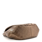 Metallic Caviar Half Moon Large Flap Bronze