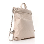 Shiny Calfskin Quilted Chanel 22 Backpack Beige