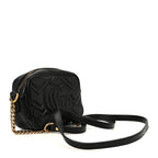 Calfskin Matelasse Mini GG Marmont Chain Shoulder Bag Black
