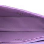 Lambskin Quilted Mini Rectangular Flap Purple