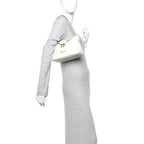 Grained Calfskin Mini TF Hobo White