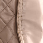 Vinyl Large Lipstick Tote Dark Beige