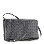 Goyardine Monte Carlo Bois Clutch With Strap Gray