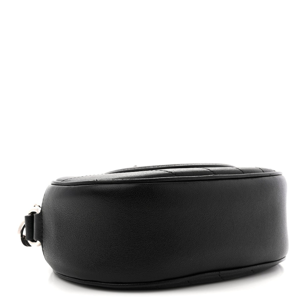 Sakai Be Green Calfskin Diagonal Stitched Mini Blondie Shoulder Bag Black