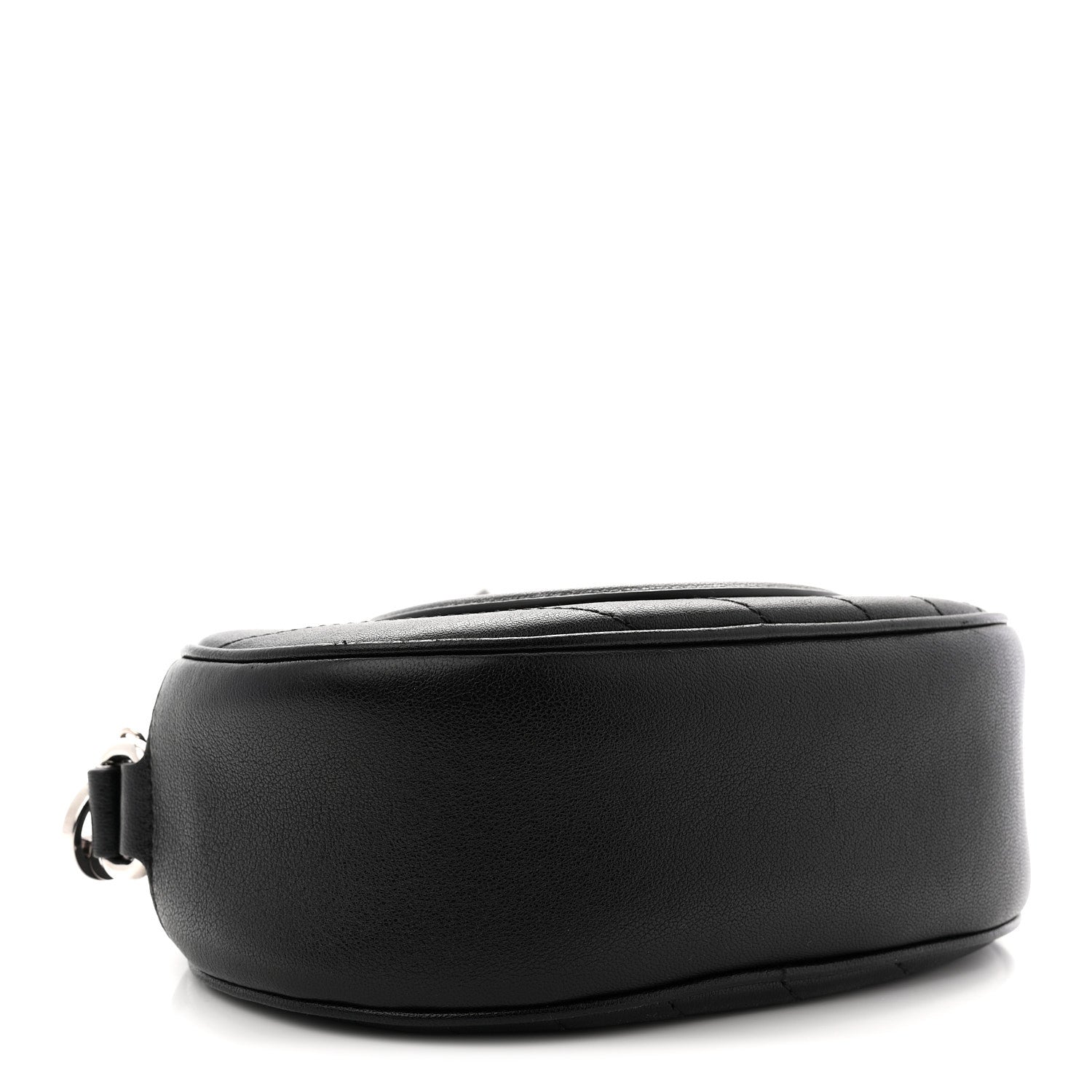Sakai Be Green Calfskin Diagonal Stitched Mini Blondie Shoulder Bag Black