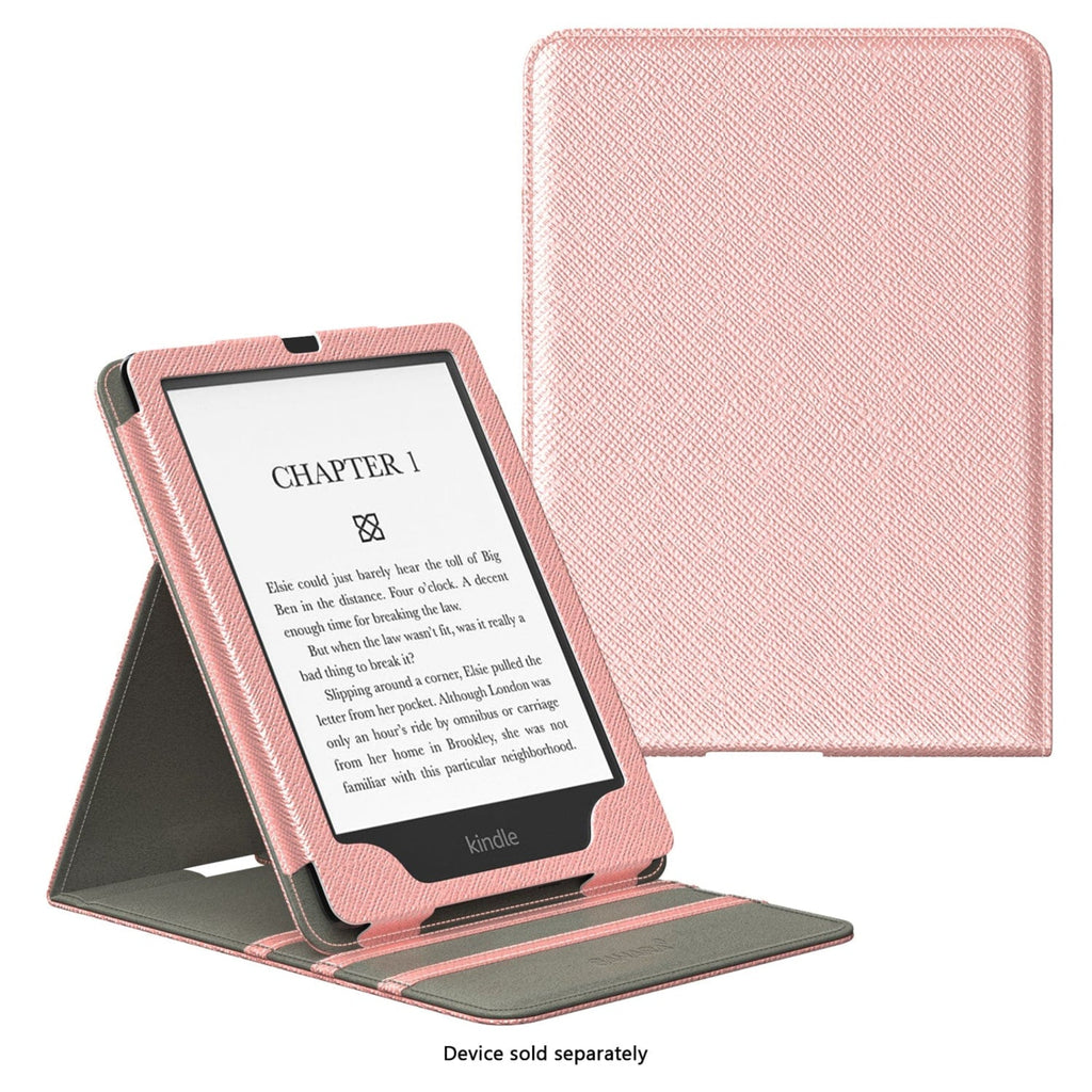 SAHARA - Indy Series Vertical Folio Case for Amazon Kindle Paperwhite (2024) and Colorsoft - Pink