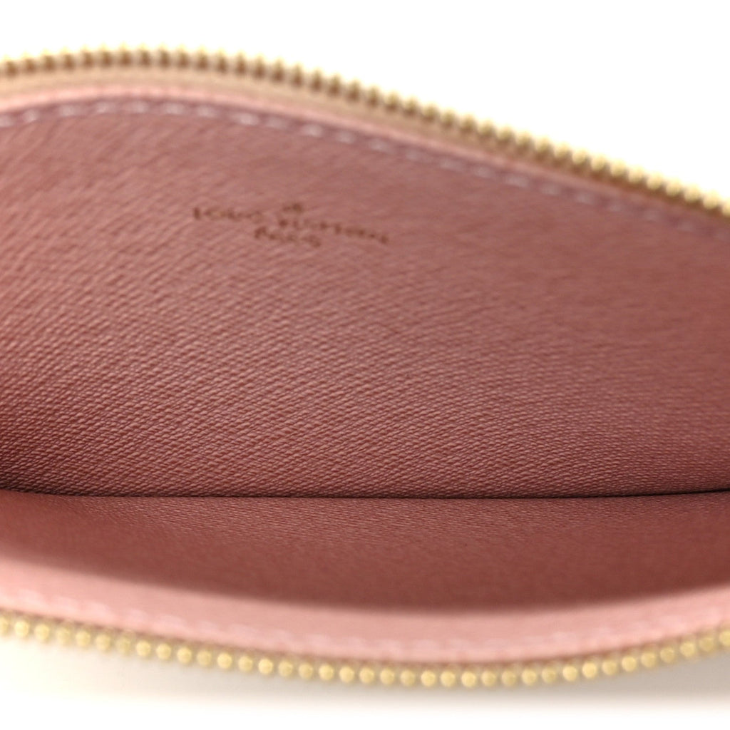 Damier Azur Pochette Felicie Chain Wallet Rose Ballerine