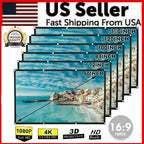 Portable Foldable Projector Screen 16:9 HD Outdoor Home Cinema Theater 3D Movie - 60 in