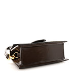 Glazed Calfskin Le Grand Bambino Midnight Brown