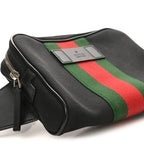 Canvas Web Slim Belt Bag Black