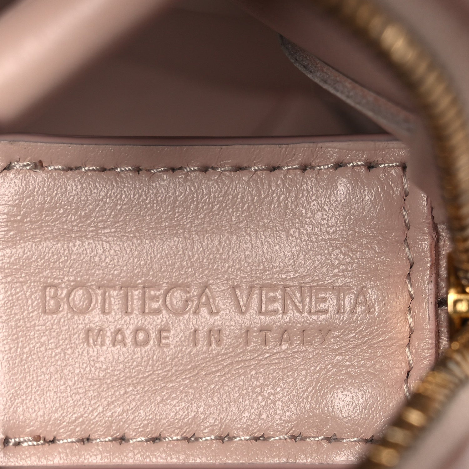 Lambskin Maxi Intrecciato Mini Cassette Camera Bag Macaroon
