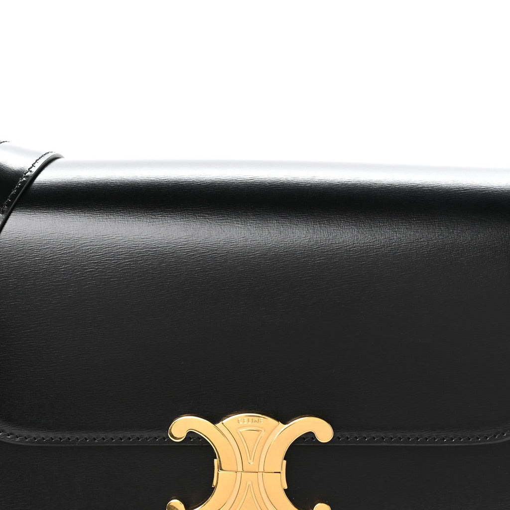 Shiny Calfskin Medium Triomphe Black