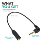 Movo MC4 TRRS to TRS Adapter - 3.5mm Microphone Adapter Cable
