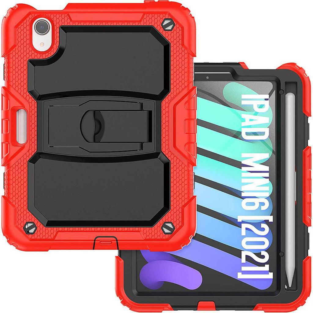 SAHARA - Raider Series Heavy Duty Kickstand Case - Apple iPad mini (A17 Pro) and Apple iPad mini (6th Generation 2021)
