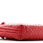Nappa Intrecciato Nodini Crossbody Messenger Red
