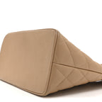 Caviar Quilted Medallion Tote Beige