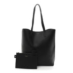 Calfskin Medium Shopping Tote Black