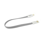 Reiko Flat Magnetic Gold Plated Micro Usb Data Cable 0.7 Foot In Gray