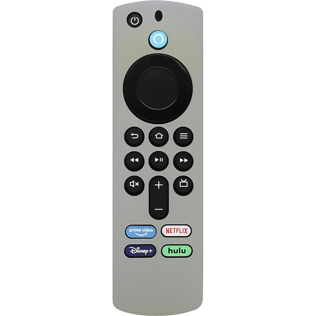 SAHARA - Amazon Fire TV Stick 4K (3rd Gen) Remote Silicone Case for Apple AirTag - Gray