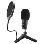 USB Gaming and Streaming Condenser Microphone with LED Lighting