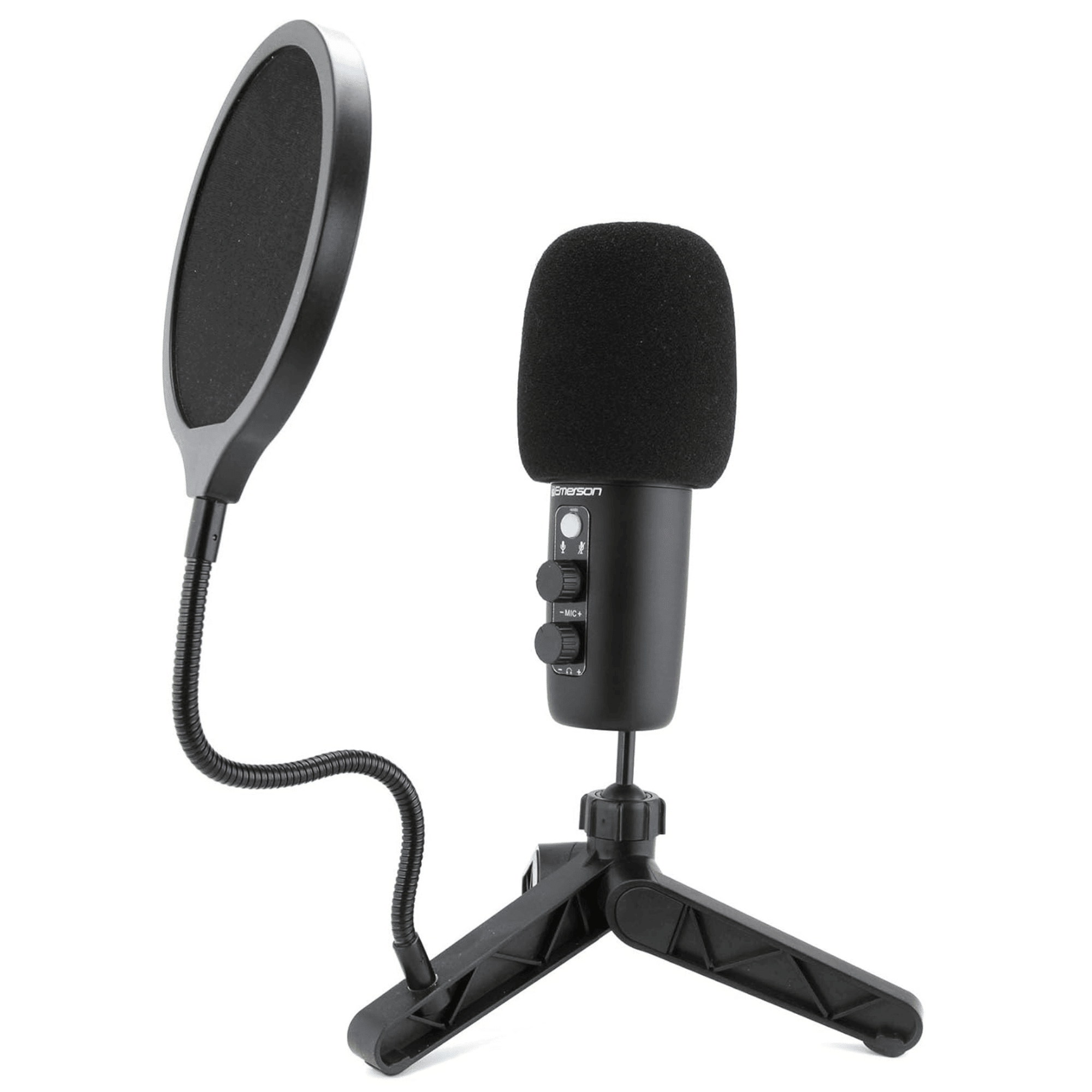 USB Gaming and Streaming Condenser Microphone with LED Lighting