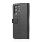 SAHARA - Folio Black Leather Wallet Case - Samsung Galaxy S22 Ultra