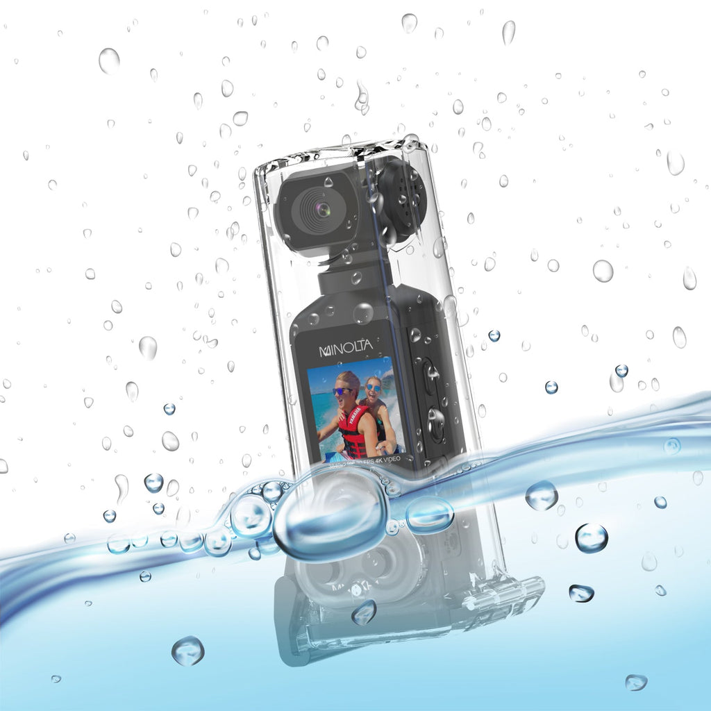 MINOLTA MN4KP1 4K Ultra HD Pocket Camcorder w/WiFi & Waterproof Housing (Blue)