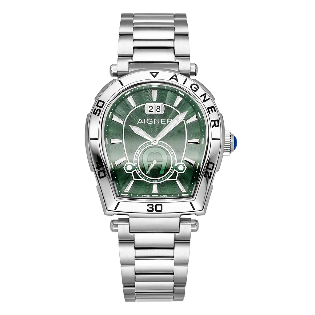 Aigner Trapani 42mm Green SS Men's Watch