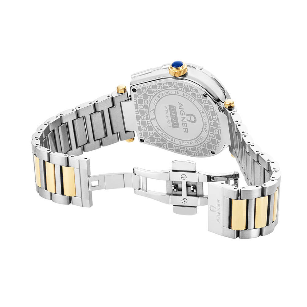 Aigner Trapani Men's Two-Tone Silver Yellow Gold Stainless Steel Watch