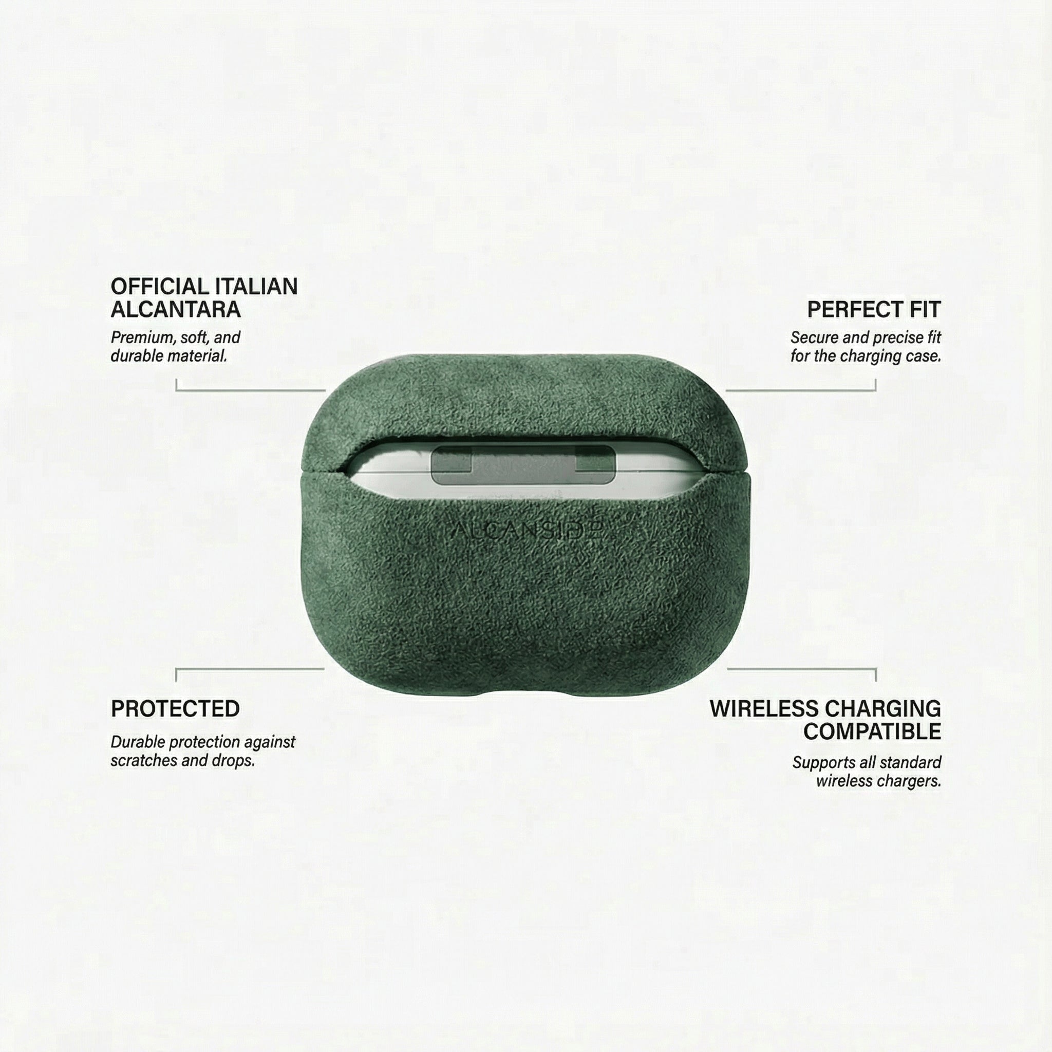 AirPods Pro Alcantara Case - Midnight Green