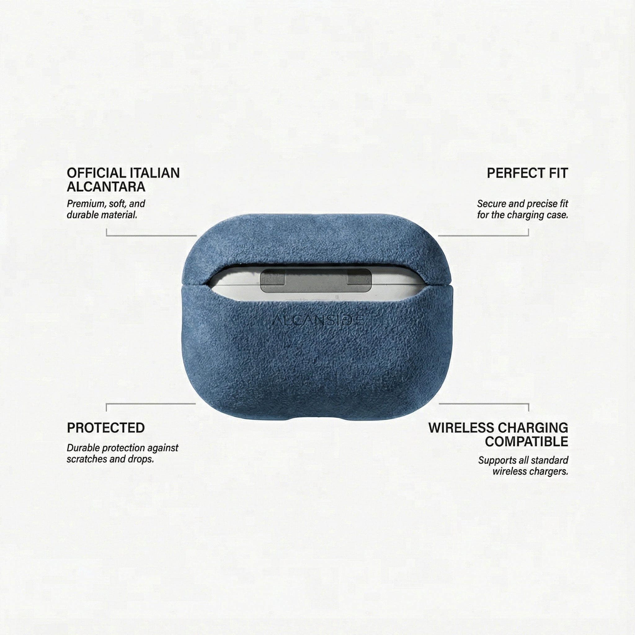 AirPods Pro (2nd Generation) Alcantara Case - Ocean Blue
