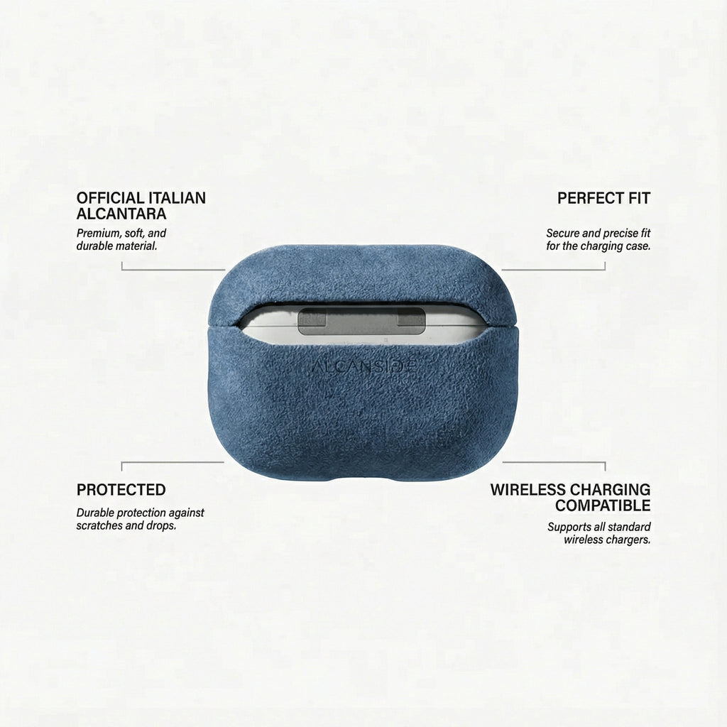 AirPods Pro Alcantara Case - Ocean Blue