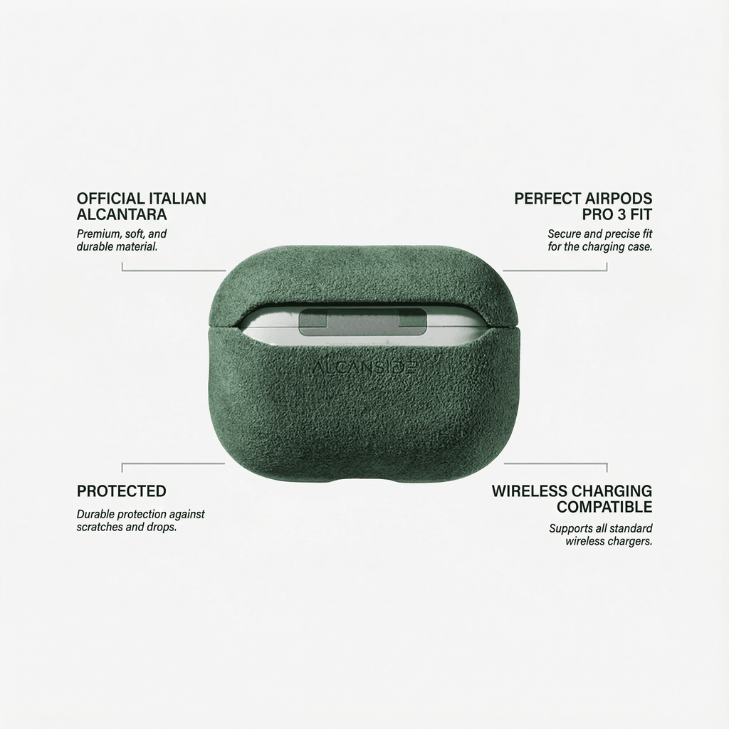 AirPods Pro (3rd Generation) Alcantara Case - Midnight Green