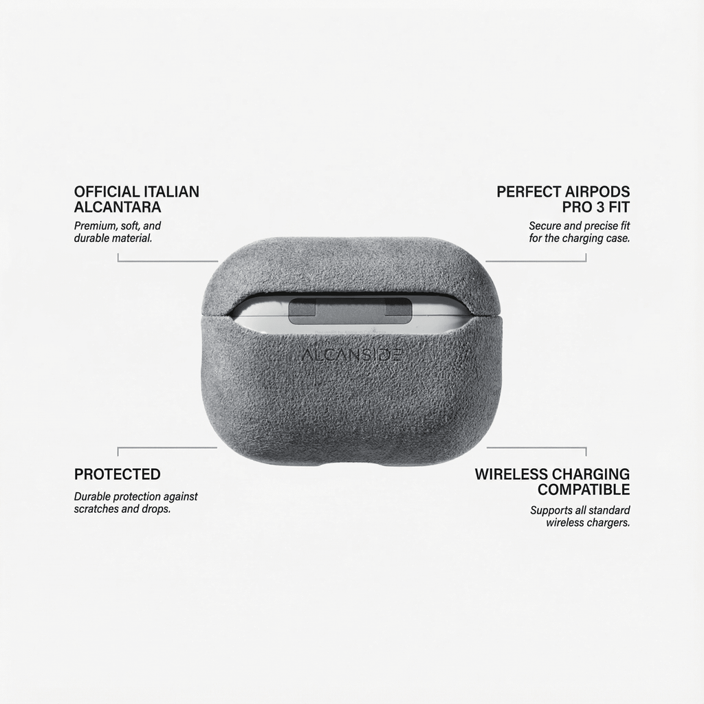 AirPods Pro (3rd Generation) Alcantara Case - Nardo Gray