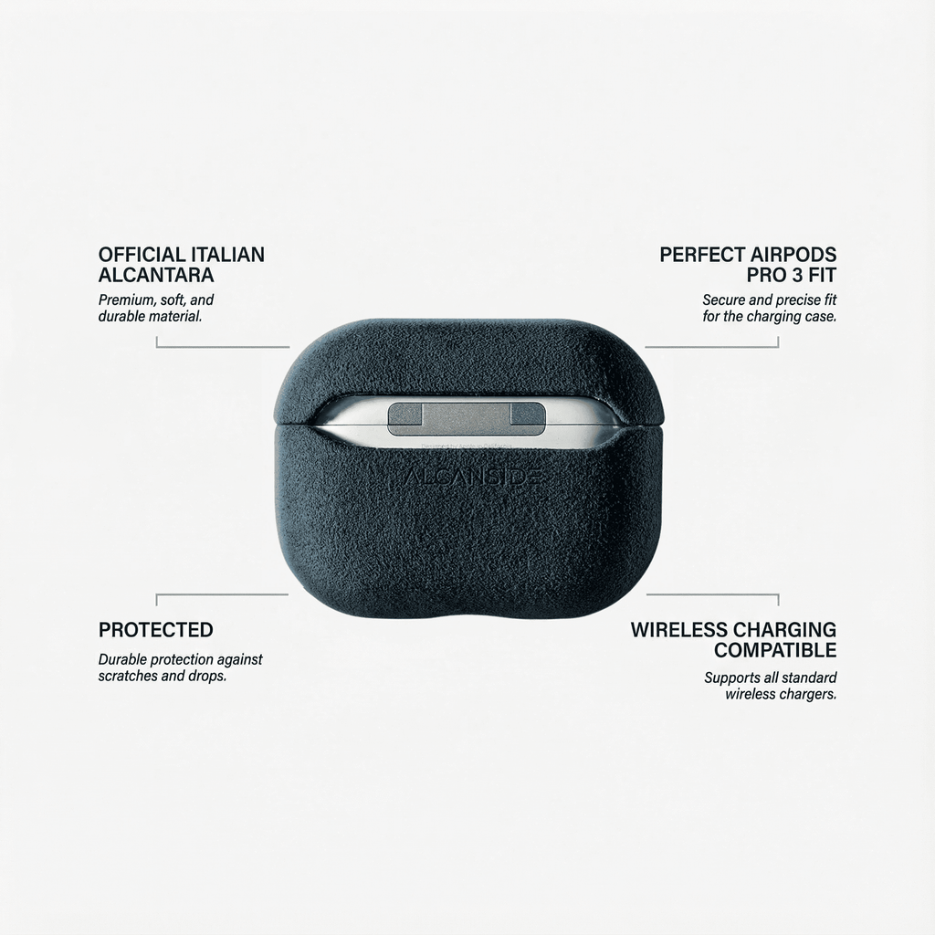 AirPods Pro (3rd Generation) Alcantara Case - Navy Blue
