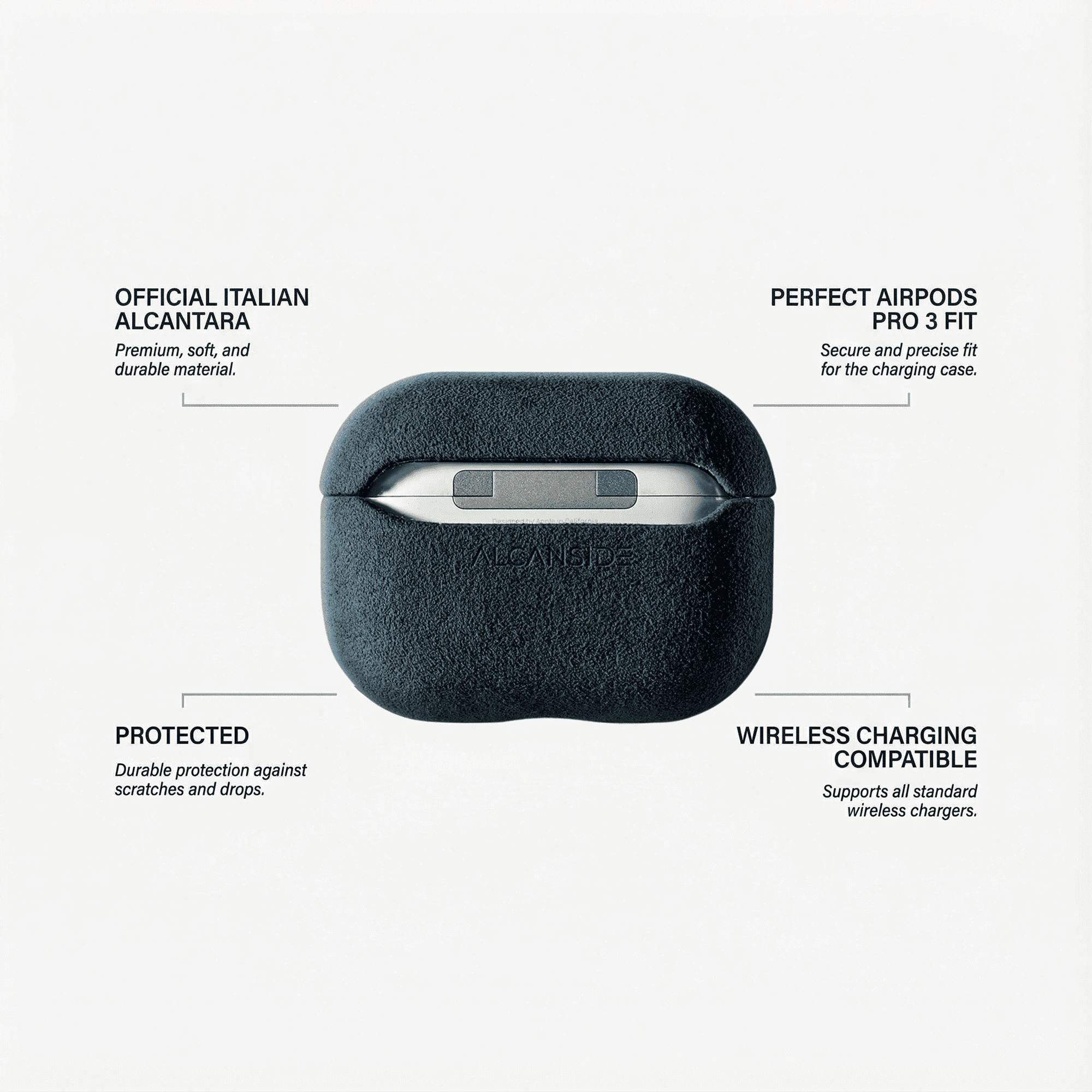 AirPods Pro (3rd Generation) Alcantara Case - Navy Blue