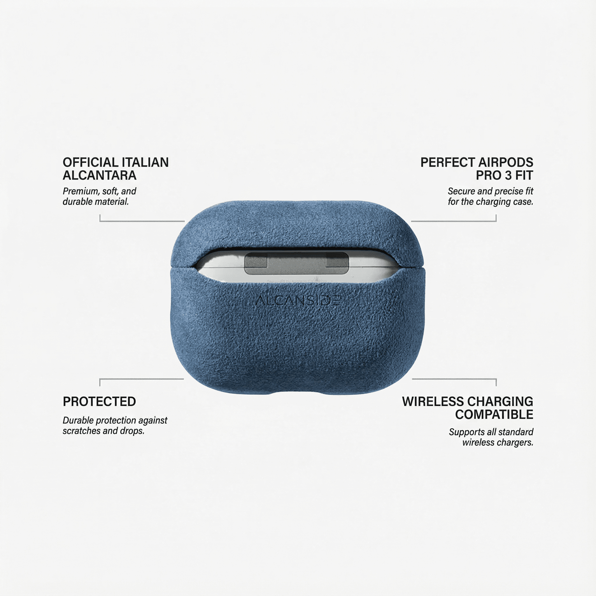 AirPods Pro (3rd Generation) Alcantara Case - Ocean Blue