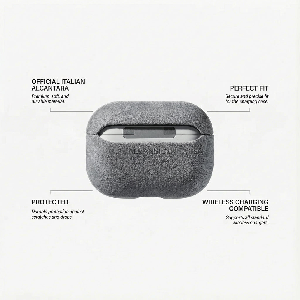 AirPods Pro (2nd Generation) Alcantara Case - Nardo Gray