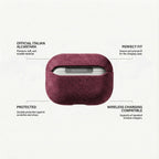 AirPods Pro Alcantara Case - Wine Red