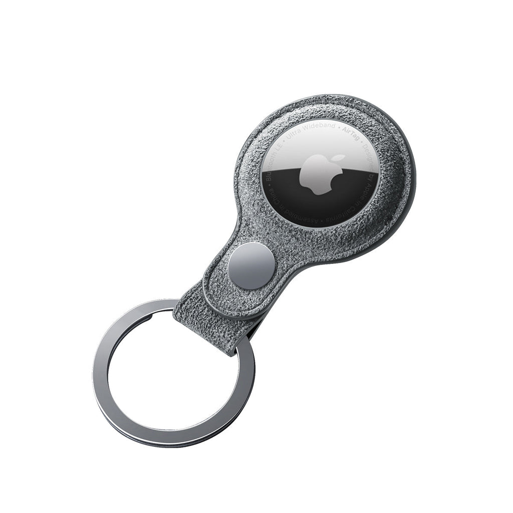 Alcantara AirTag Key Ring - Nardo Gray
